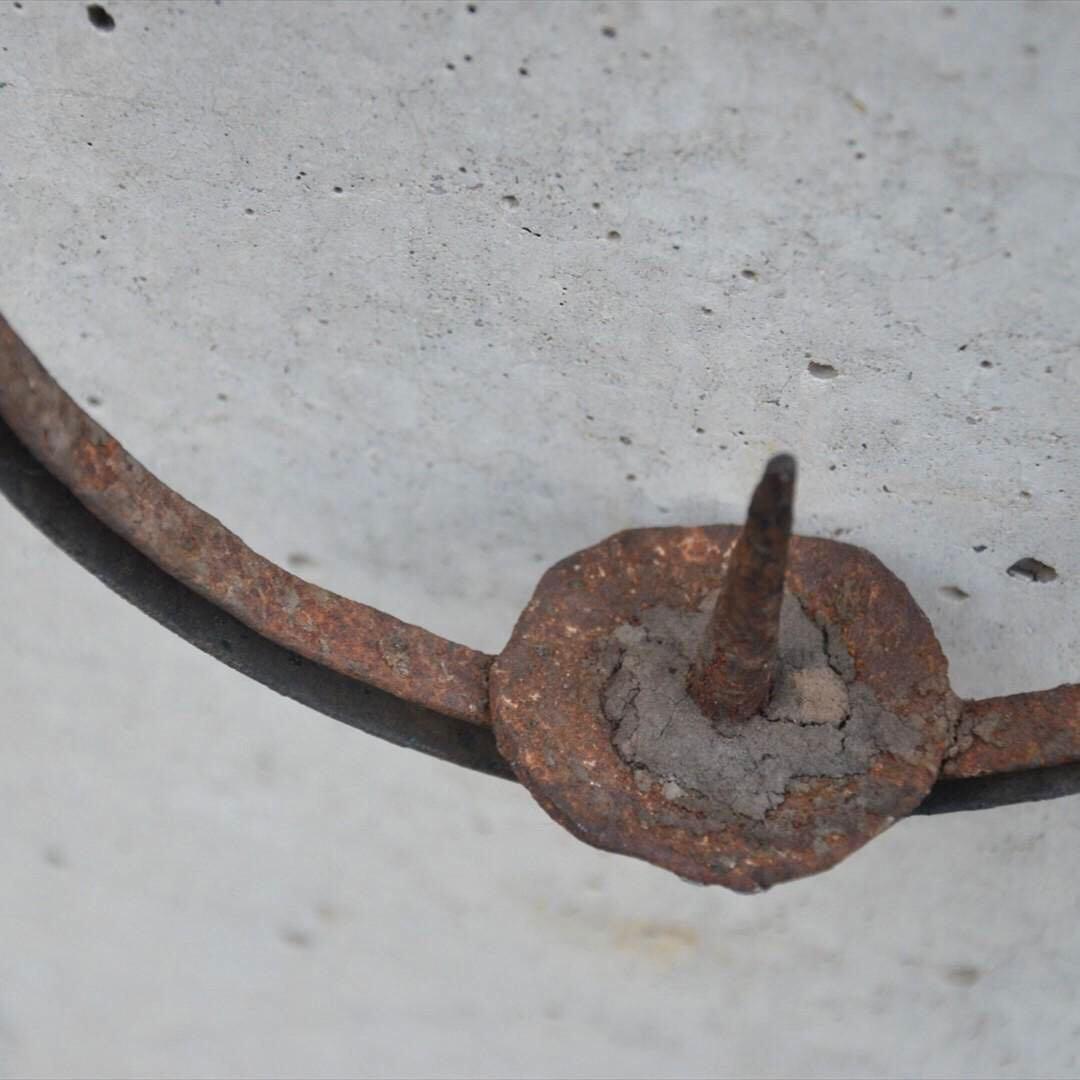 明治時代 鉄製 吊 燭台 形 オブジェ 骨董品 アンティーク e