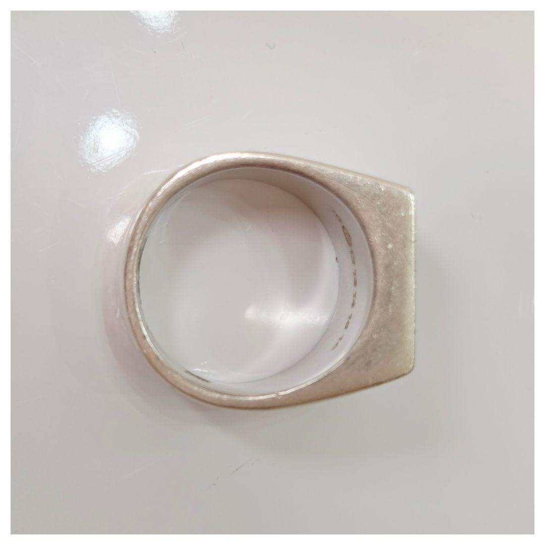 メゾンマルジェラ S55UQ0059 オニキス スクエア シグネットリング S