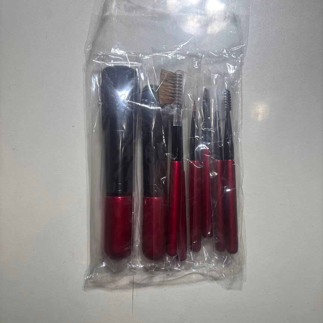 熊野筆　コスメ堂 メイクブラシ8本 セット　革ケース付き　新品未使用
