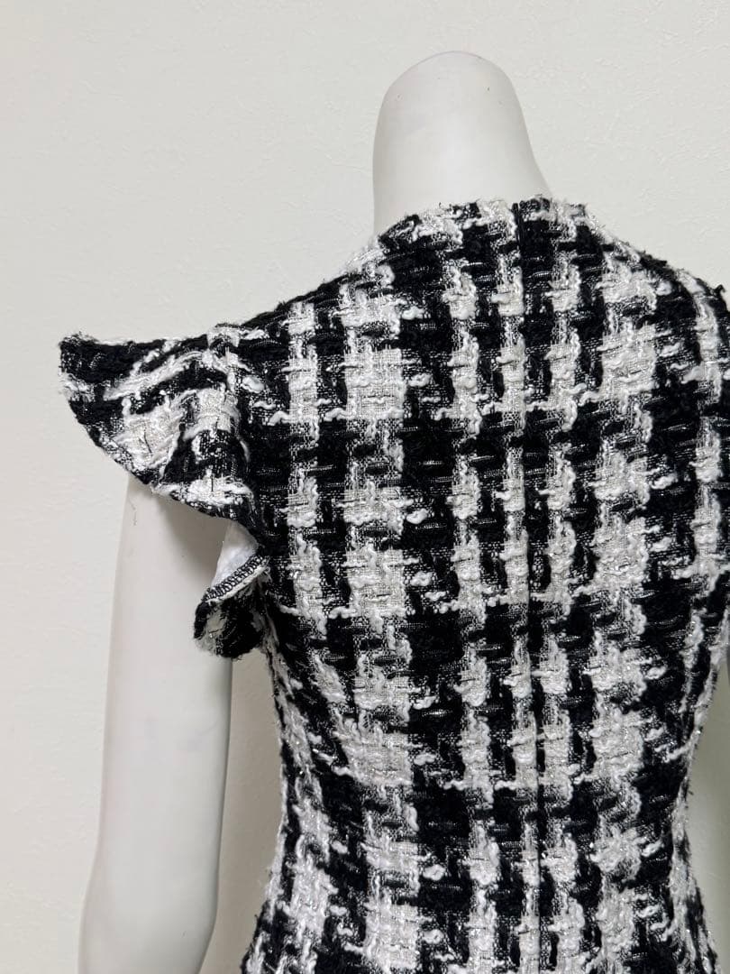 DEA ROBE de FLEURSローブドフルール・ツイードフリルドレス