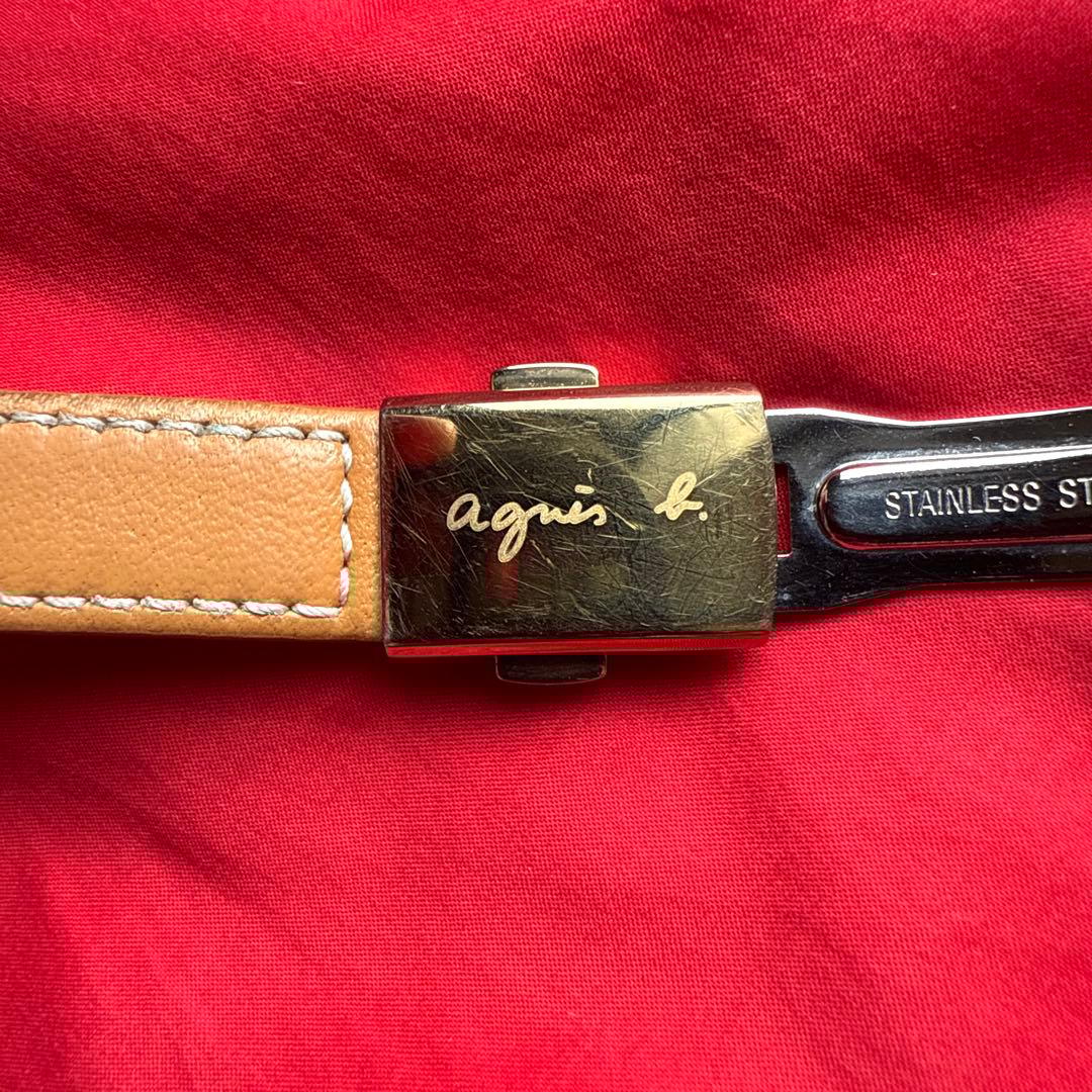 Agnes b 腕時計 アニエスb SOLAR レザ ベルト ゴ ルド色 Tapies Bachar