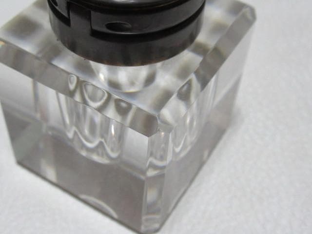 ◇非売品 1970年代！モンブラン クリスタルインクウェル 真鍮製蓋付