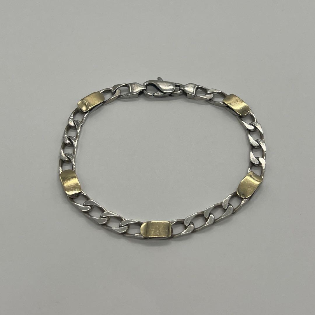 ティファニー TIFFANY フィガロチェーン ブレスレット SV YG コンビ