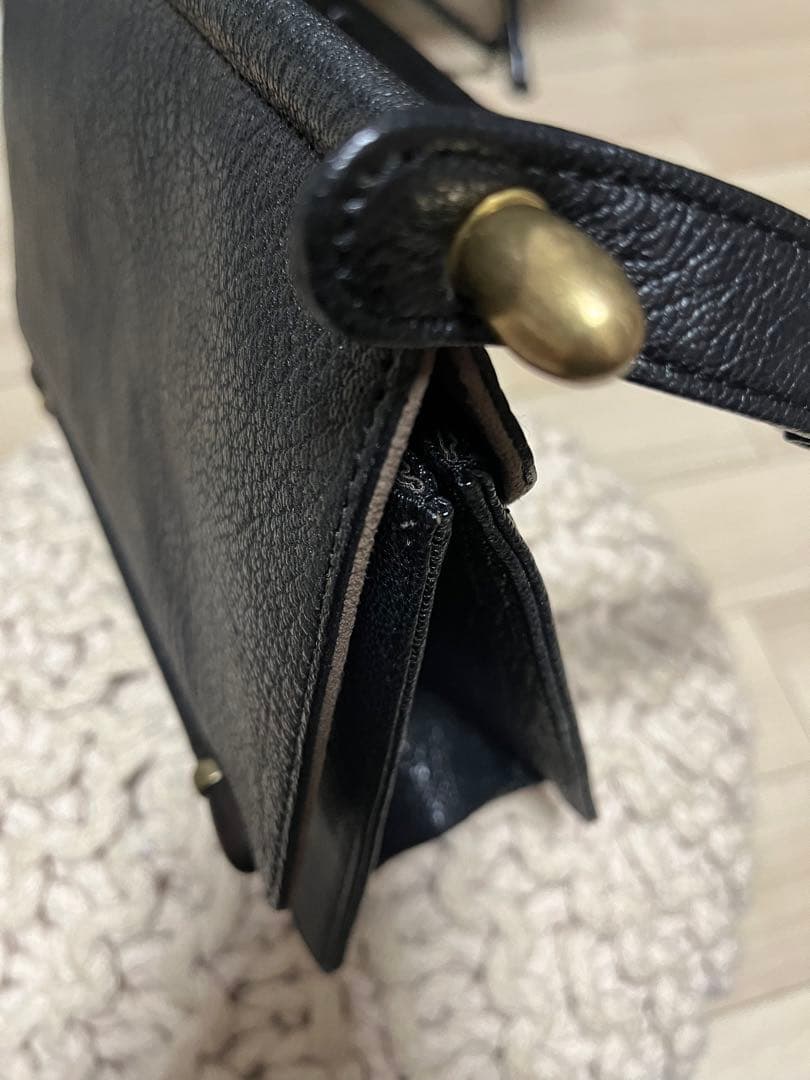 【希少】美品✨トフアンドロードストーン　ショルダーバッグ　ブラックレザー