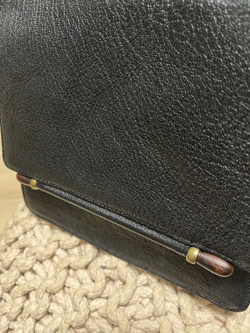 【希少】美品✨トフアンドロードストーン　ショルダーバッグ　ブラックレザー