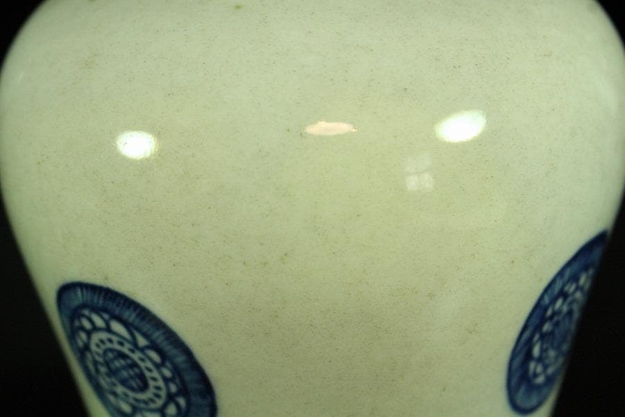 中国美術 青花 首長瓶 高25cm(K-A202)