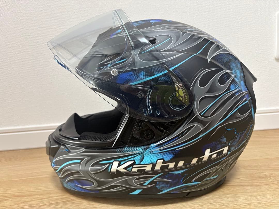 OGKカブト SHUMA シューマ フルフェイス M帽体ブルーミラー新品有 美品