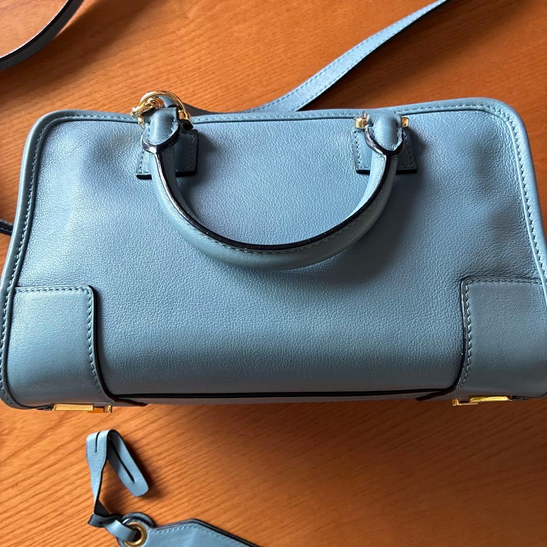 お値下げ❗️LOEWE 青 アマソナ23ショルダーバッグ 保存袋付き