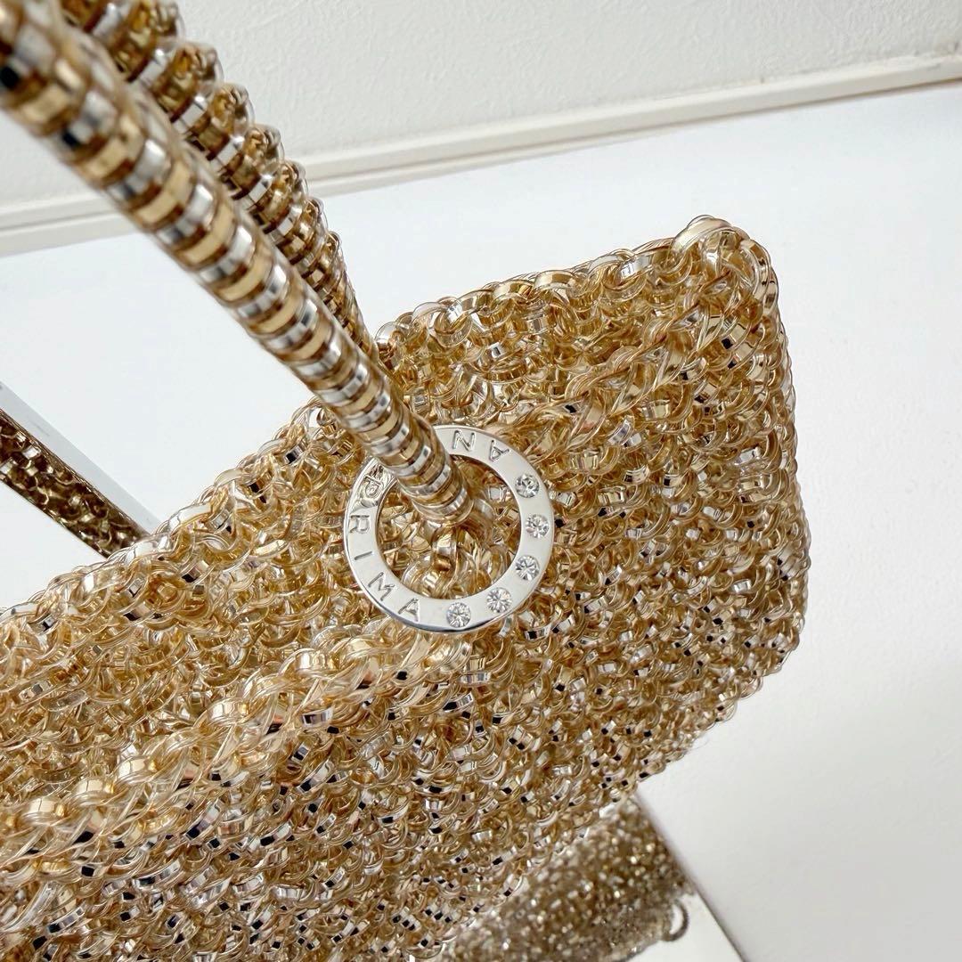 極美品　アンテプリマ　スタンダード　スクエア　ミディアム　シルバーゴールド