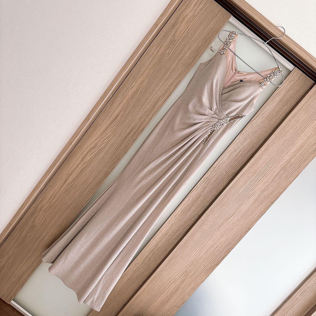 高級キャバ✨ ビジュー キラキラ ロングドレス キャバドレス ナイトドレス