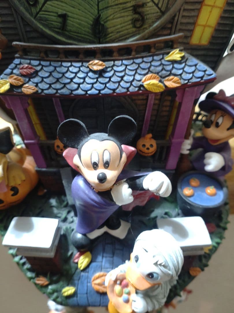 Disney　ミッキー 　ドナルド他ハロウィン掛時計