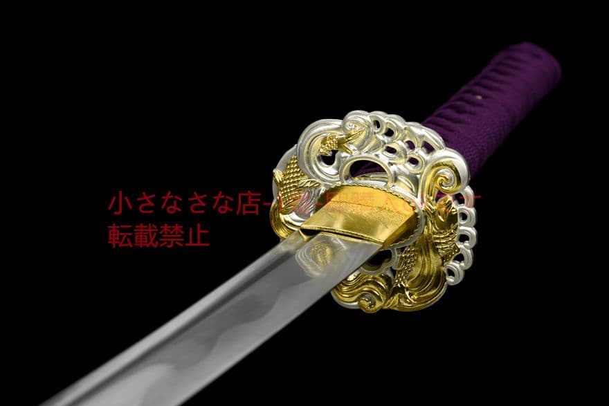 【紫妍】中炭素鋼武士刀   古兵器 武具　刀装具　日本刀　模造刀 居合刀