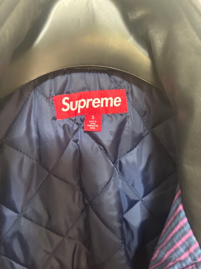 ジャケット・アウター Supreme Leather Collar Utility Jacket S