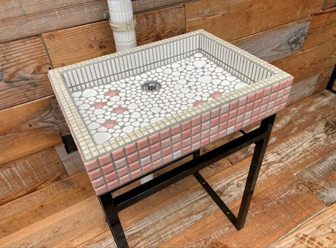 特別価格 作善堂タイルシンク流し台 ガーデンパン 日本製 屋外用屋内用 外シンク