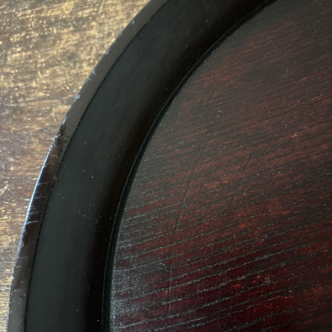 木地盆 丸盆 栗盆 くり抜き盆 骨董 アンティーク 茶懐石 古美術 酒器