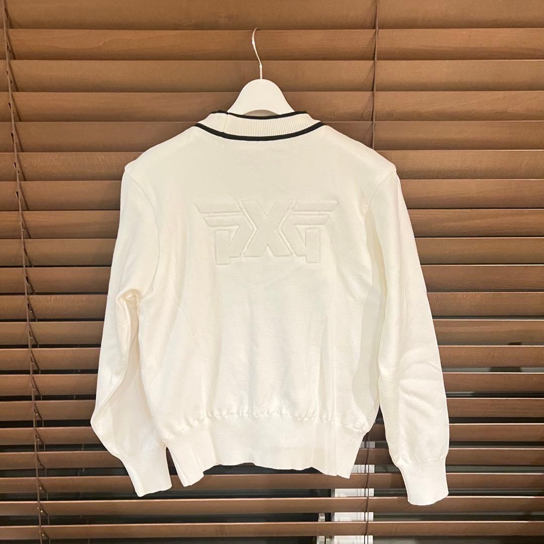 PXG ゴルフ レディース ニットダウン カーディガン ジャケット 長袖 白L