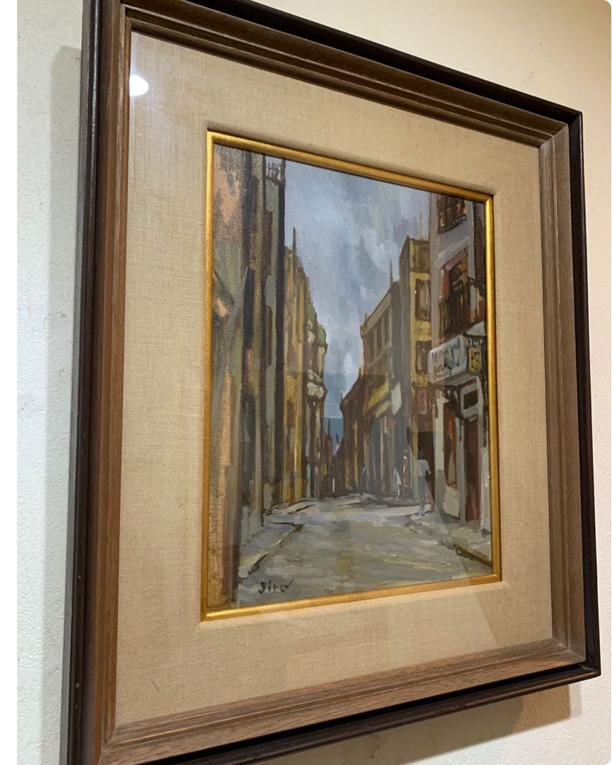 絵画　油彩肉筆画　真作　小林二郎『神戸の夏』F6 1962年作