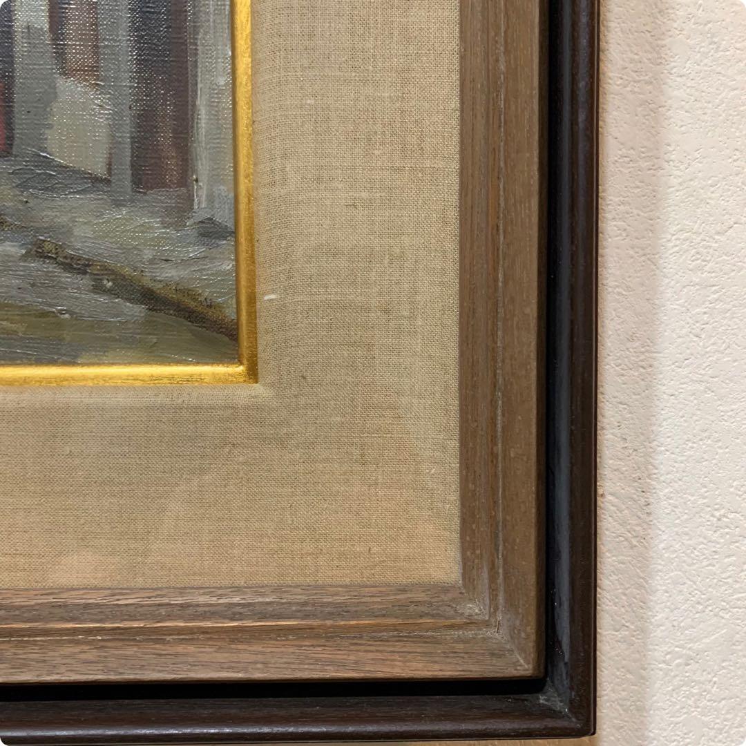 絵画　油彩肉筆画　真作　小林二郎『神戸の夏』F6 1962年作