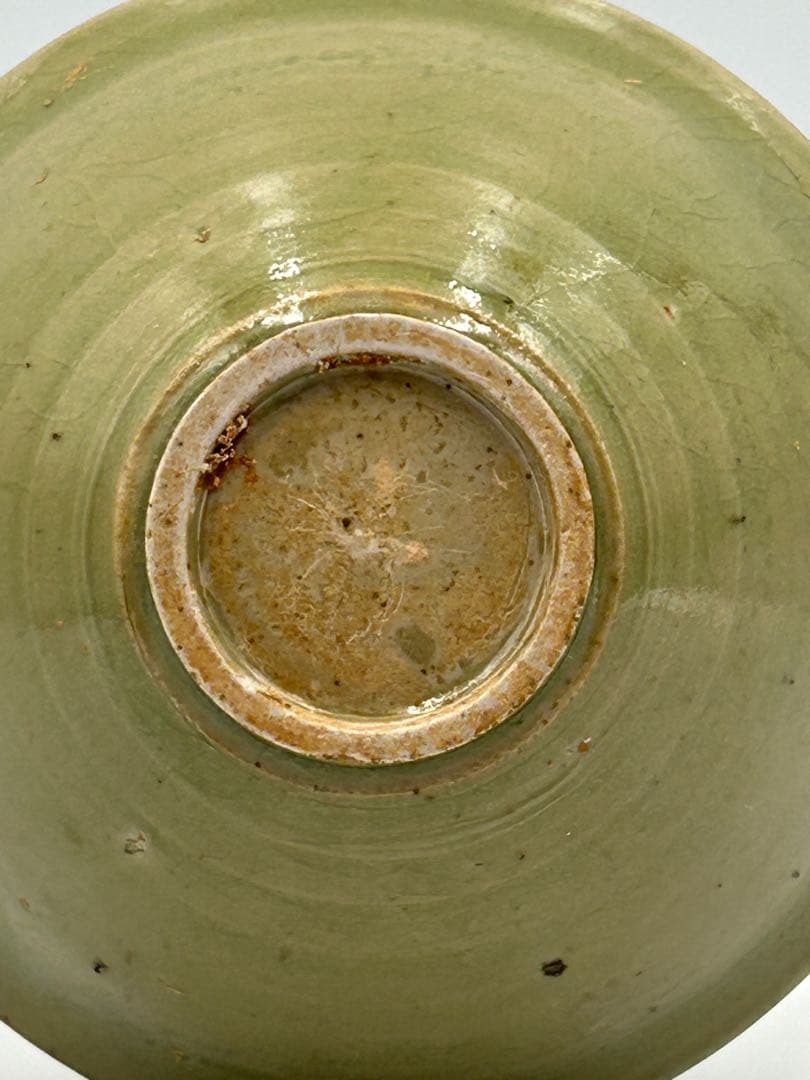 ☆0052宋時代 耀州窯 青磁 斗笠碗 ☆天目茶碗 茶道具 茶器 唐物天目