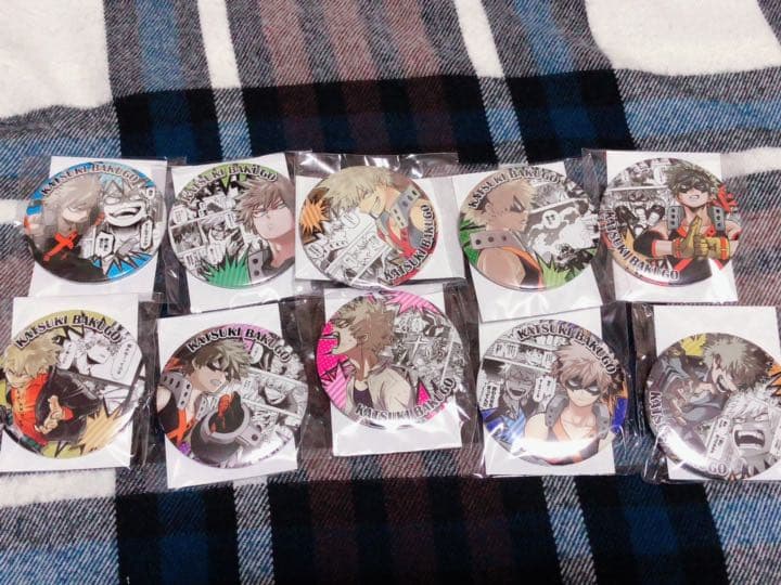 ヒロアカ 爆豪 缶バッジ 10点セット 爆豪 十傑 缶バッジ 10個