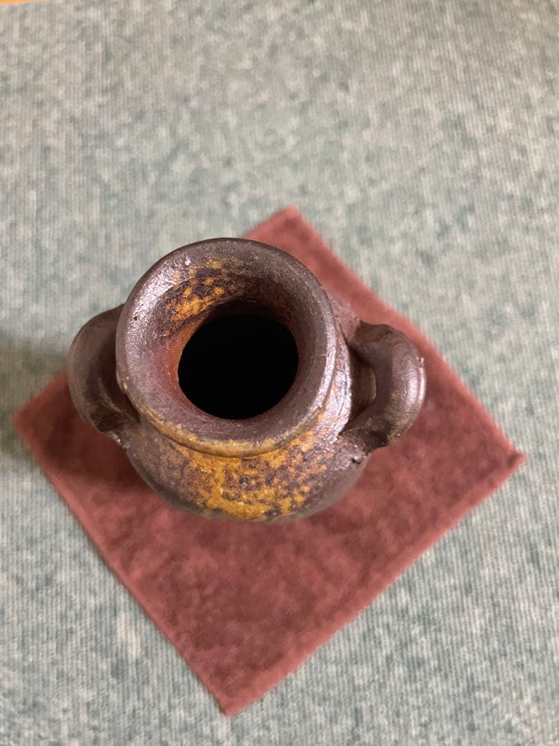 備前焼　耳付き花瓶(2)