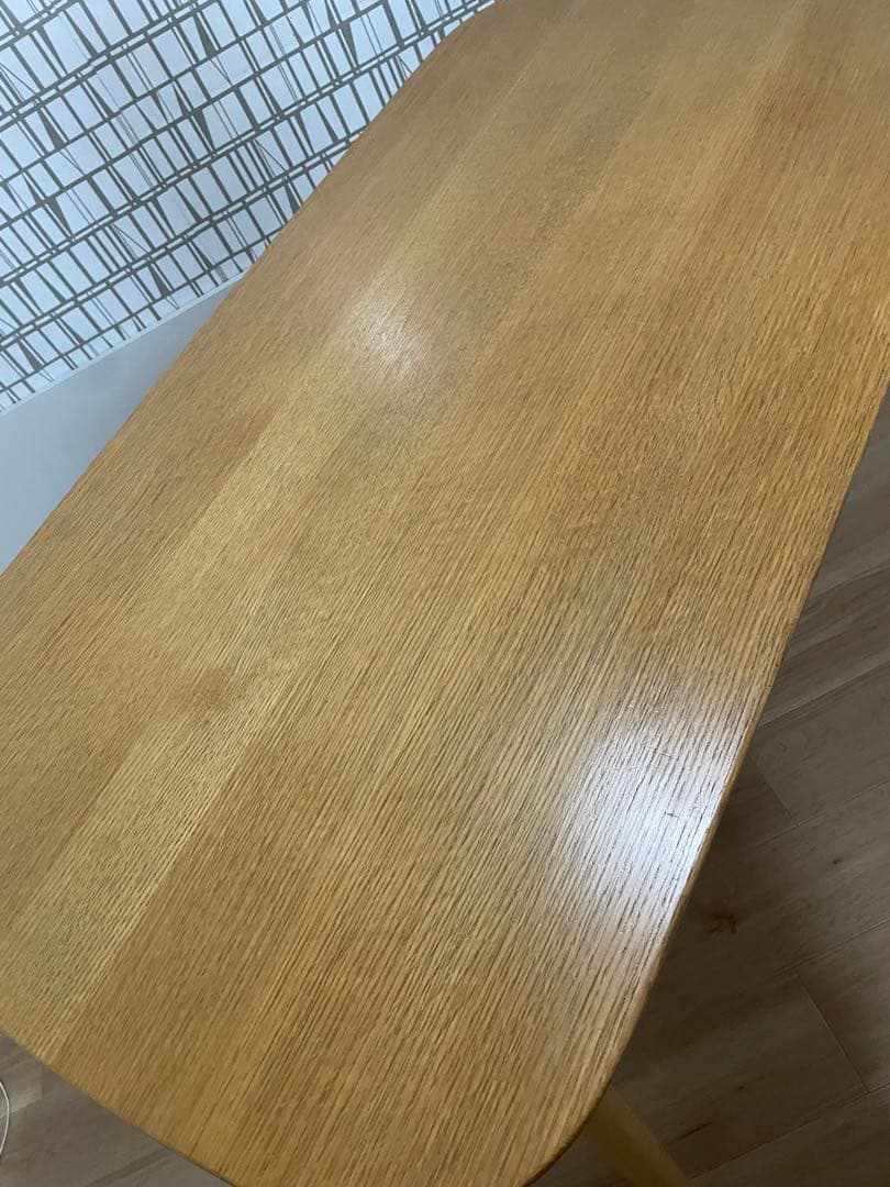 廃盤　無印良品　オーク材テーブル　150㌢　丸脚