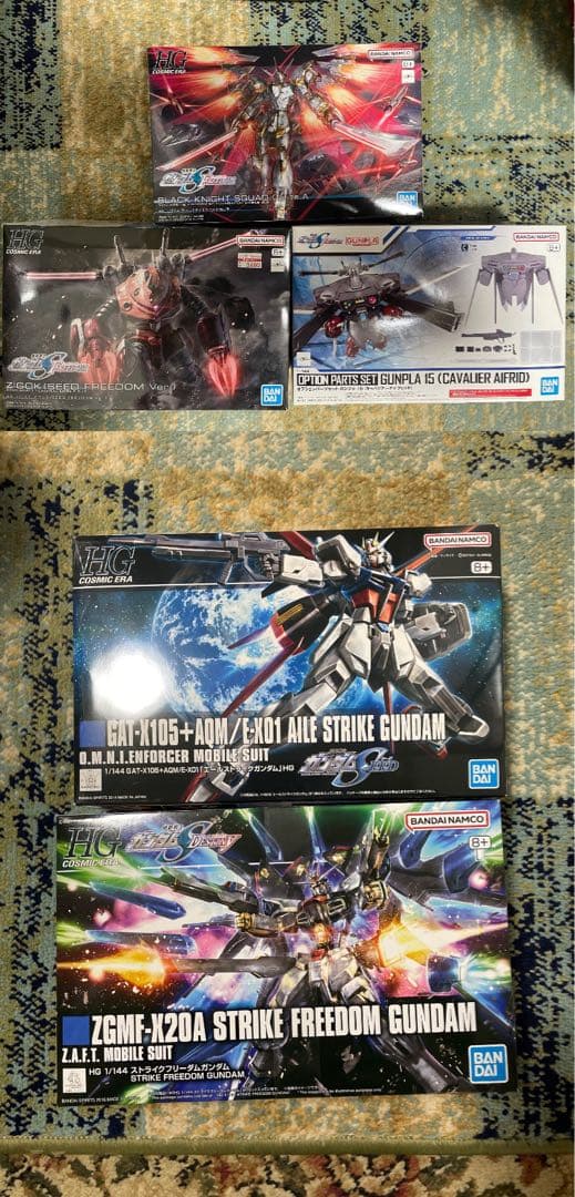 HG ガンプラセット　カルラ、ズゴック、キャバリアー、ストフリ、ストライク HG ズゴック（SEED FREEDOM Ver.）」と「オプションパーツセット