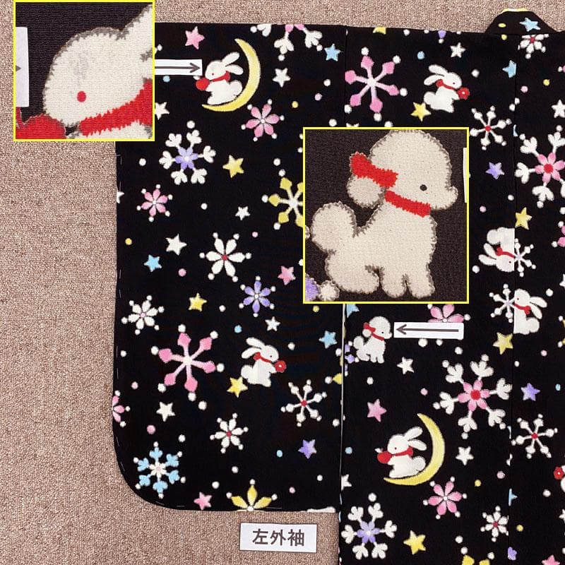 409ag27◎七五三 三歳 女児 被布フルセット ポンポネット◎未使用品