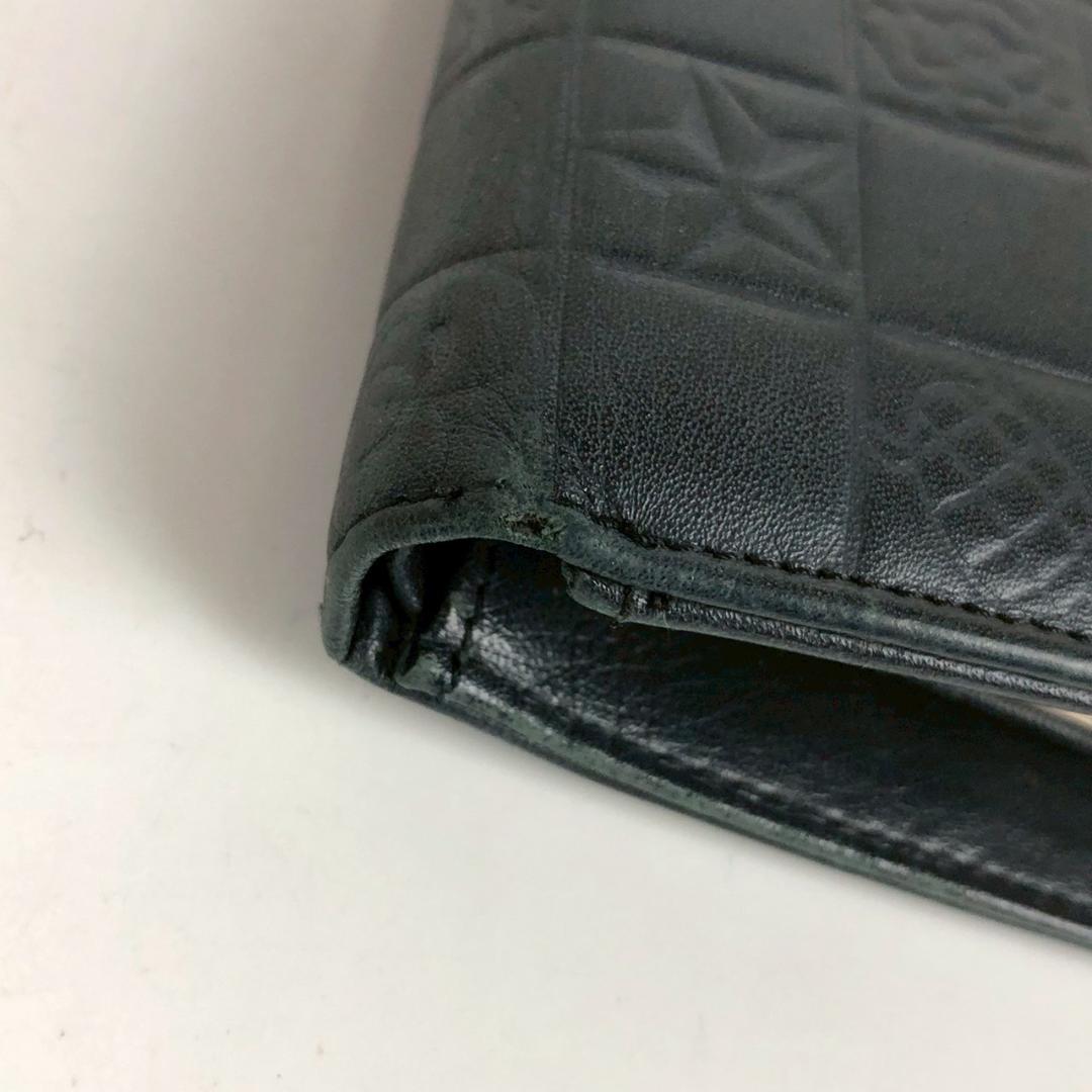 CHANEL シャネル 二つ折り アイコンライン 長財布 ブラック レディース