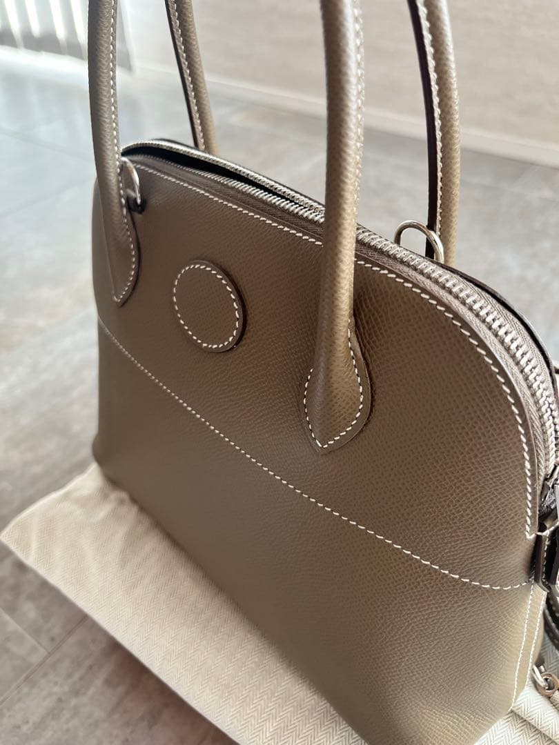 エルメス　ボリード27 ボリードミニ　エトゥープ　マカロンボリード