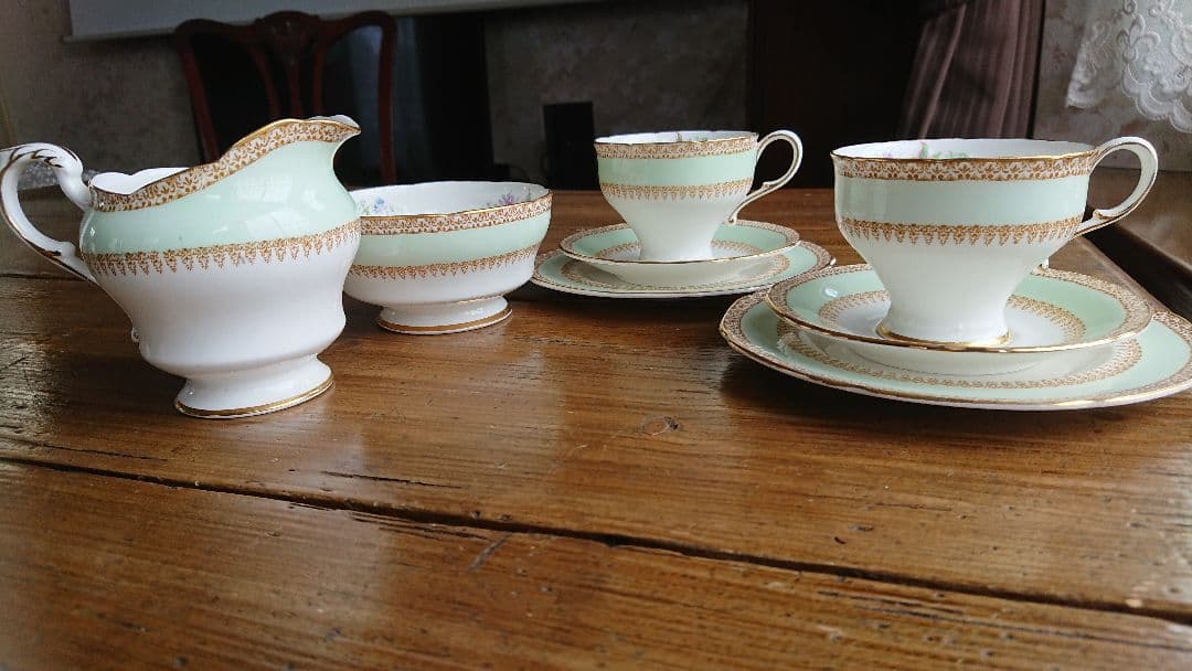 728『織部 二菊紋 皿』/骨董品 古美術 古玩 アンティーク