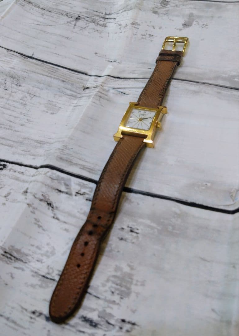 エルメス エトゥープ 腕時計 レディースウォッチ ゴールド