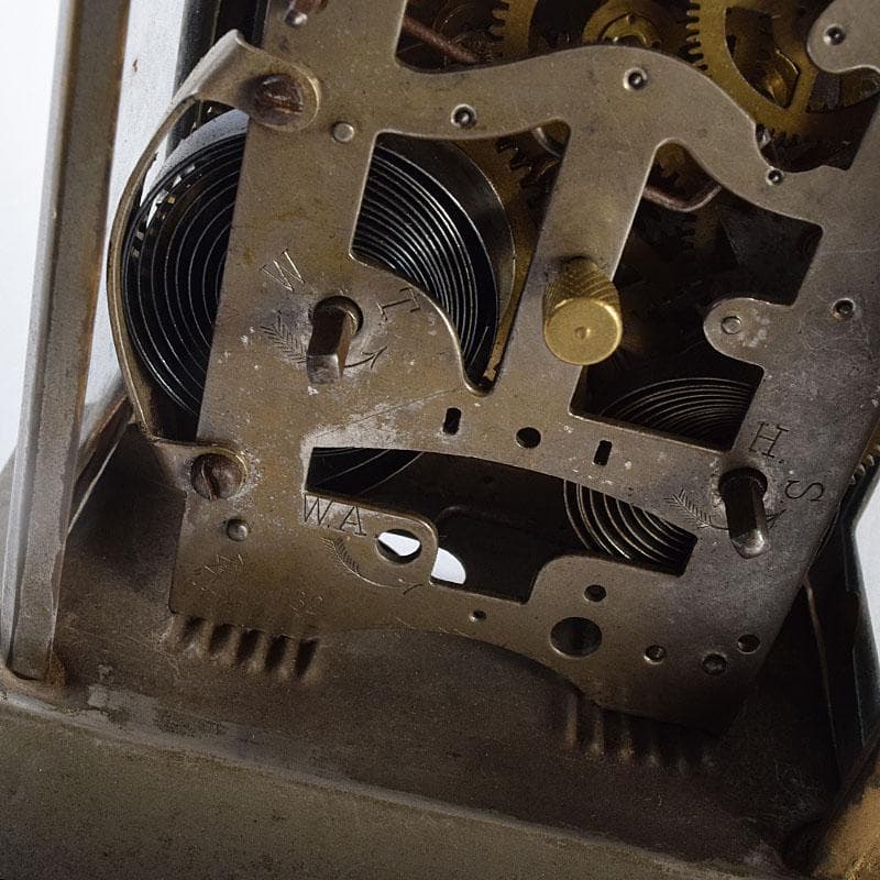 アンティーク 昭和レトロ 謙信洋行 置時計 ゼンマイ式 ジャンク品 VR8849