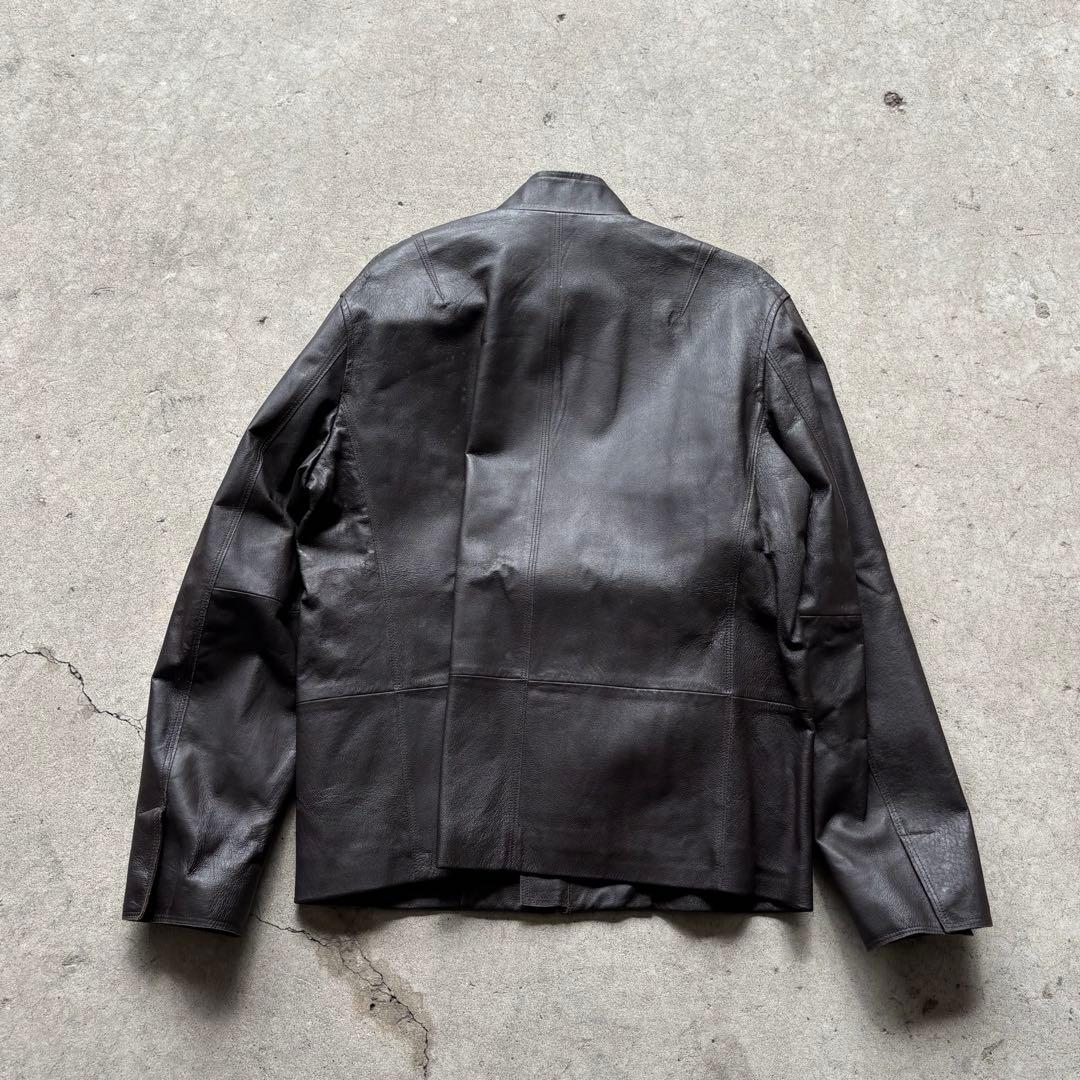 00s archive Zip leather jacket y2k EKAM系 - メルカリ