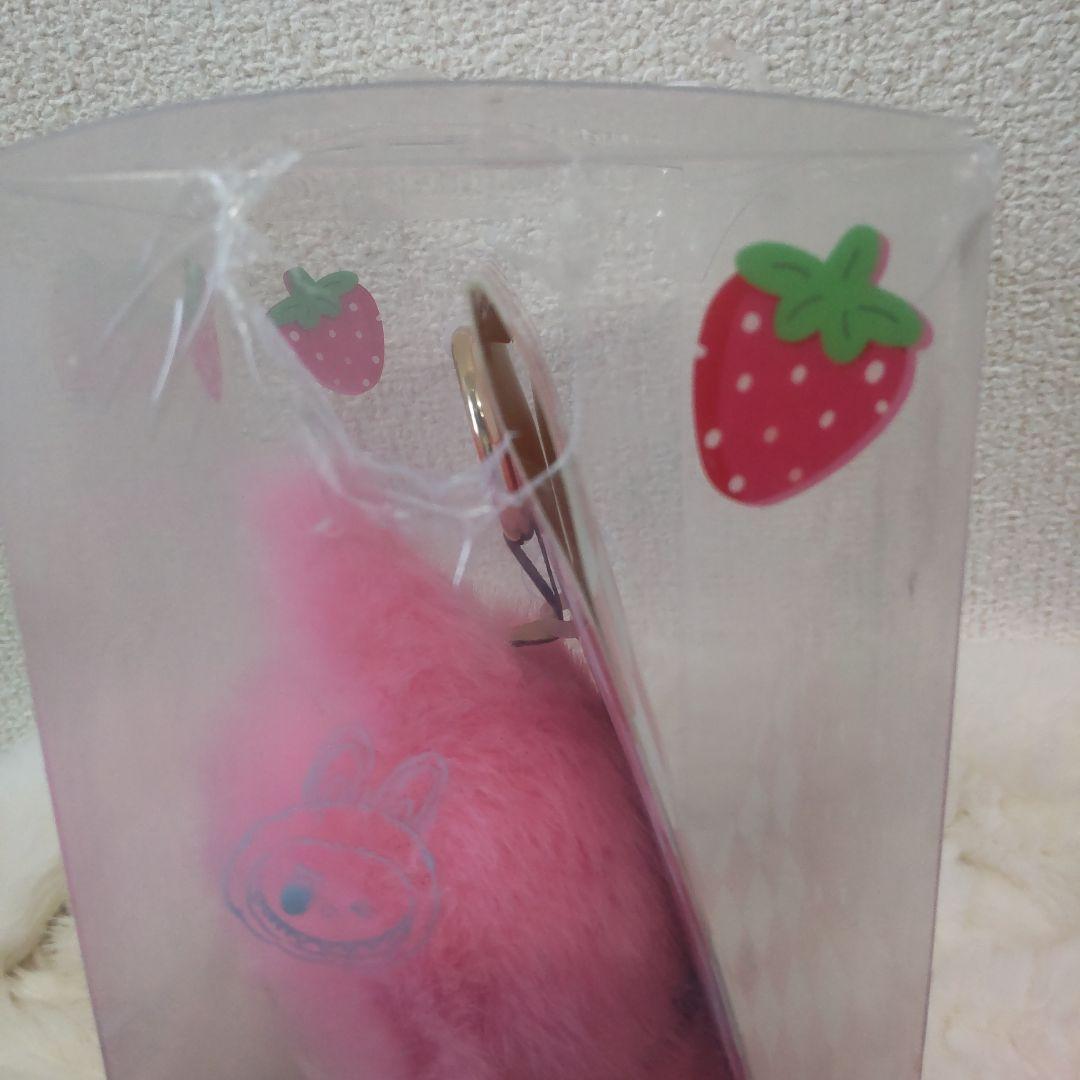 海外限定イチゴZIMOMO♡ぬいぐるみキーホルダー LABUBU♡+。♪