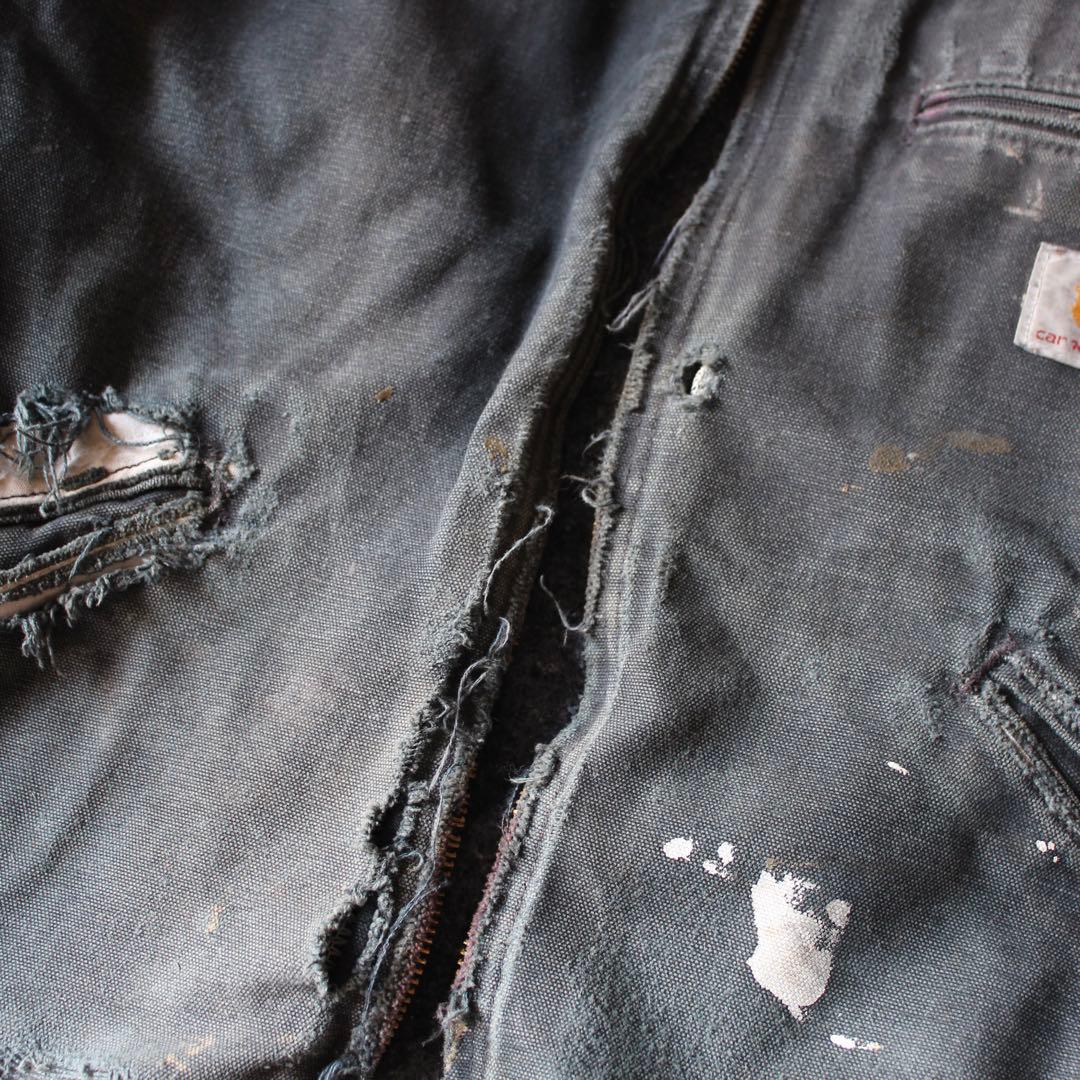 最高雰囲気 Carhartt デトロイトジャケット usa製 ブラック ハチノス