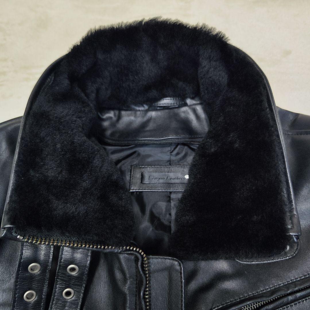 リューグーレザーズ WING-NECK ハイ シングルライダース ボアインナー付