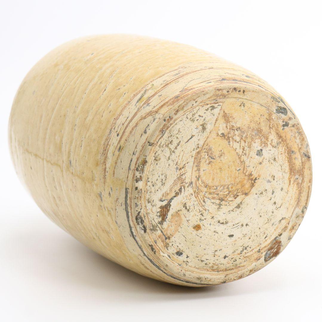 黄瀬戸釉久尻瓶 黒田陶々庵識箱 C177 SS1