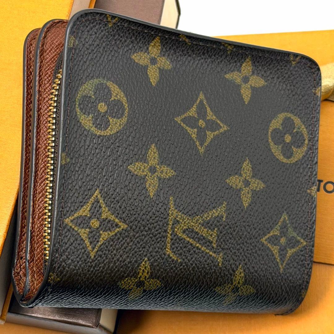 ルイヴィトン モノグラム コンパクトジップ 財布 二つ折り ラウンドファスナー