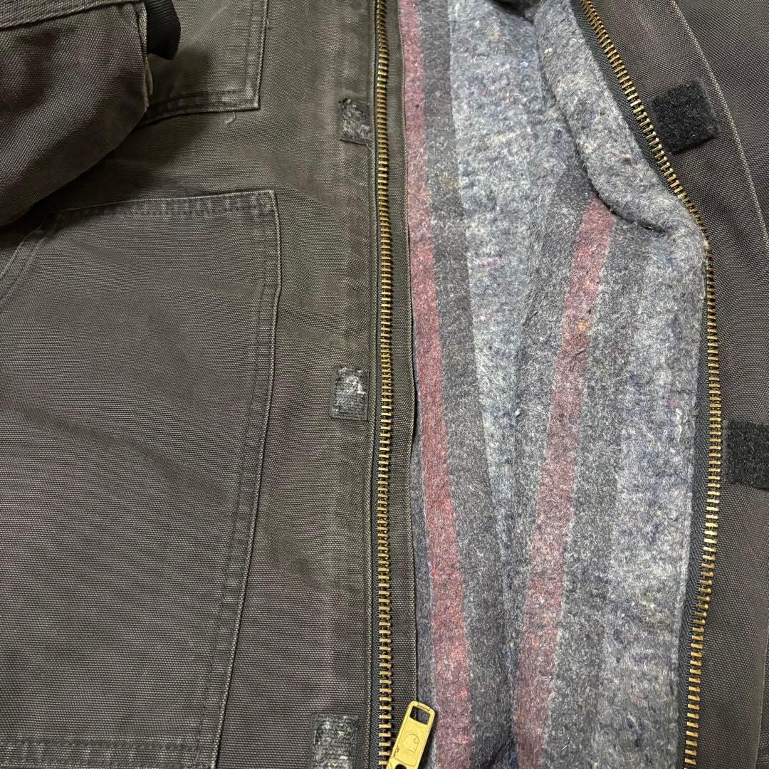 carhartt　トラディショナルコート　襟コーデュロイ　古着　ブラック　90s