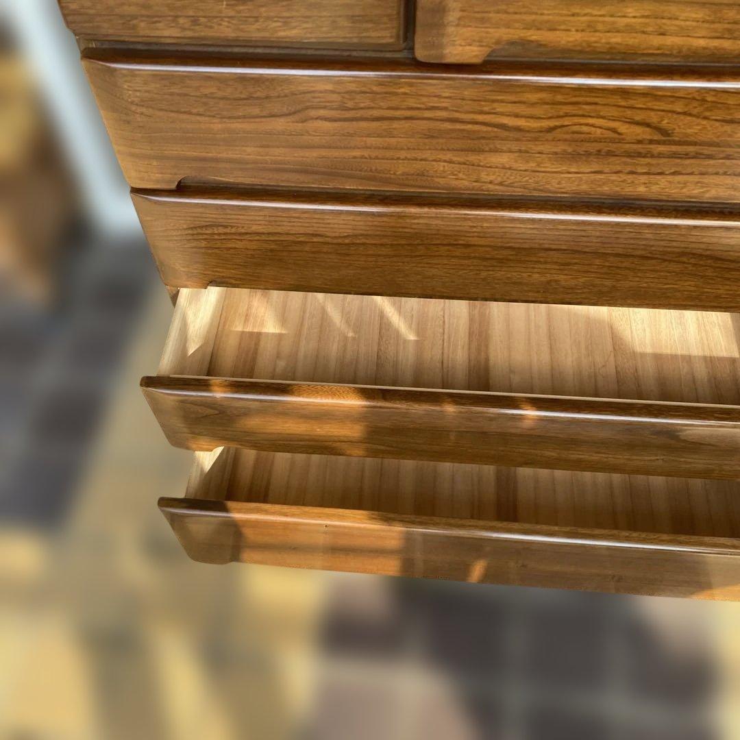 木製ブラウンチェスト 8引き出し 7段 S K - メルカリ