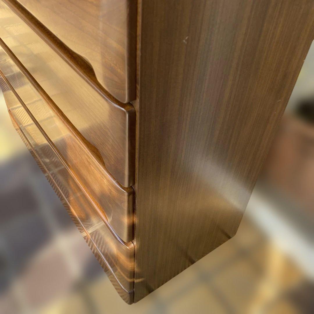 木製ブラウンチェスト 8引き出し 7段 S K - メルカリ