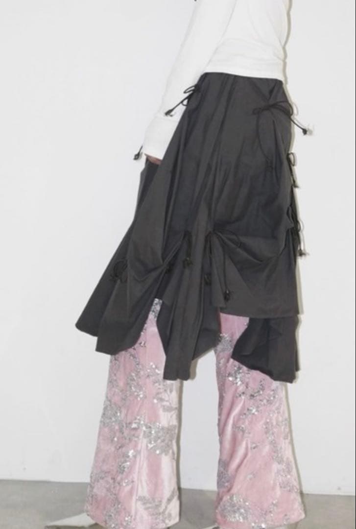 musubore/シャーリングリボンスカート