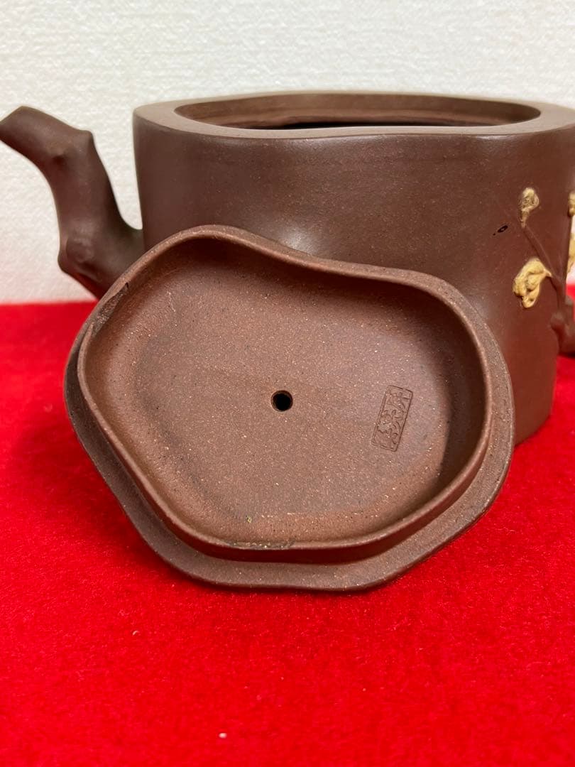 急須 呉亮屏梅椿紫砂茶壺 【呉亮屏】在銘