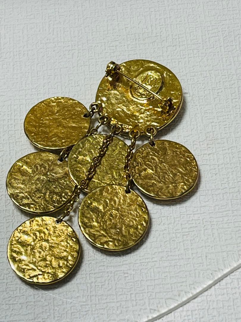 レア！！ イヴ・サンローラン ラウンドロゴ ヴィンテージ ブローチ