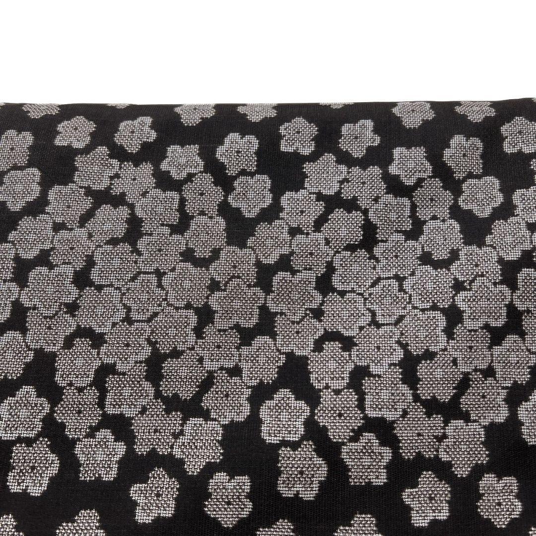 小紋 大島紬 泥染 横縞 花模様 ブラウン 着物 053a p 着物 大島紬