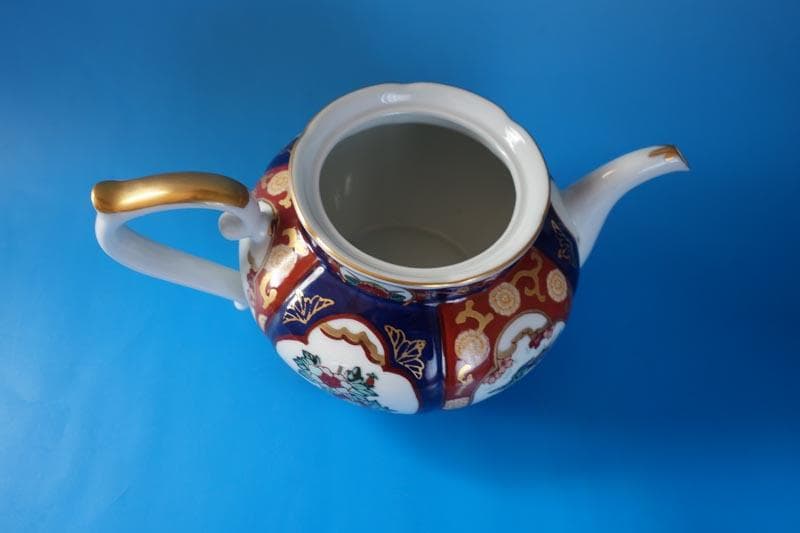 有田焼　古伊万里様式　染錦　 緒方松右衛門 　ティーポット　1L 2404