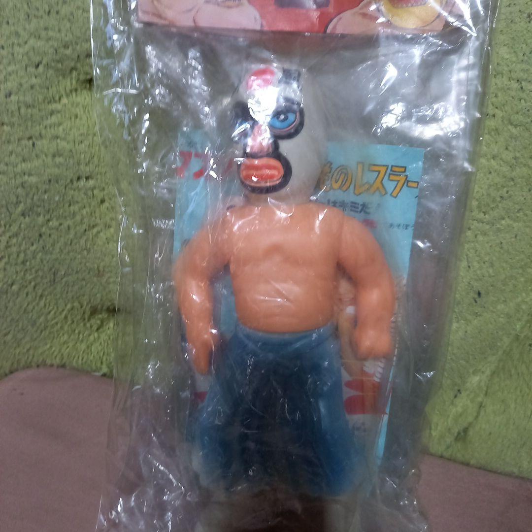 わるもののレスラー フィギュア、中島製作所当時物、ミスター神風ソフビ