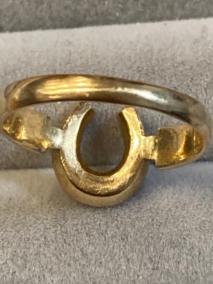 レ*ン様 アンティーク　ホースシューリング　オールドカットダイヤ　サファイア　馬