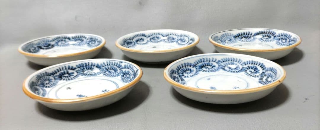 古伊万里唐草紋様　小皿　5枚